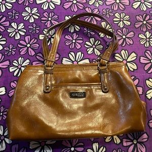 Nine & Co Brown leather hand bag